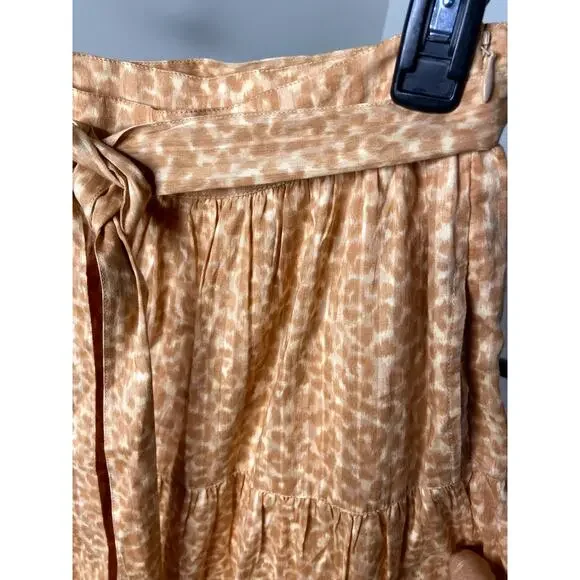 Ulla Johnson Sierra Tiered Leopard-print Midi Skirt size 2 Midi